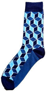 Sloth Sox- Blue Cubes Socks