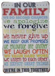 Retro Metal Sign- Family