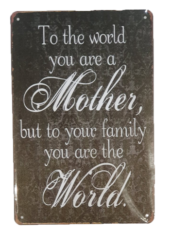 Retro Metal Sign- Mother