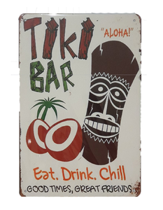 Retro Metal Sign- Tiki Bar