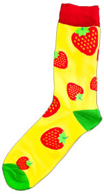 Sloth Sox- Strawberry Yellow Socks