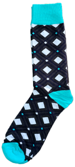 Sloth Sox- White Diamond Socks