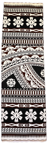 Lavalava  3 Tone Tapa Design- White