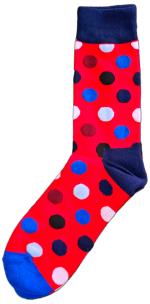 Sloth Sox- Red Polka Dots Socks