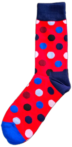 Sloth Sox- Red Polka Dots Socks