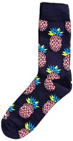 Sloth Sox- Pineapple Black Socks