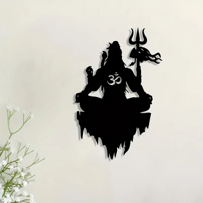Shiva & Om Metal Wall Art