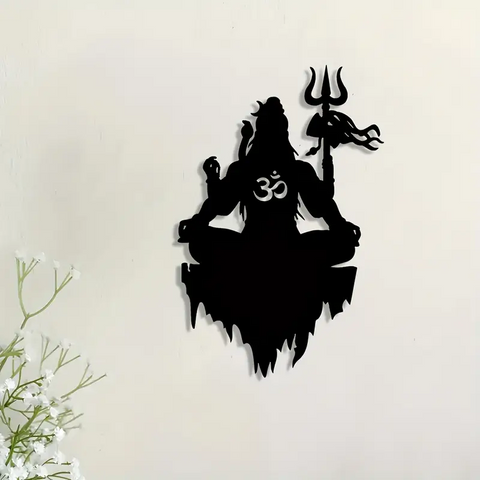 Shiva & Om Metal Wall Art
