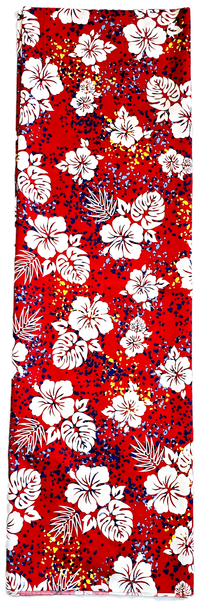 White Hibiscus  RED  Lavalava