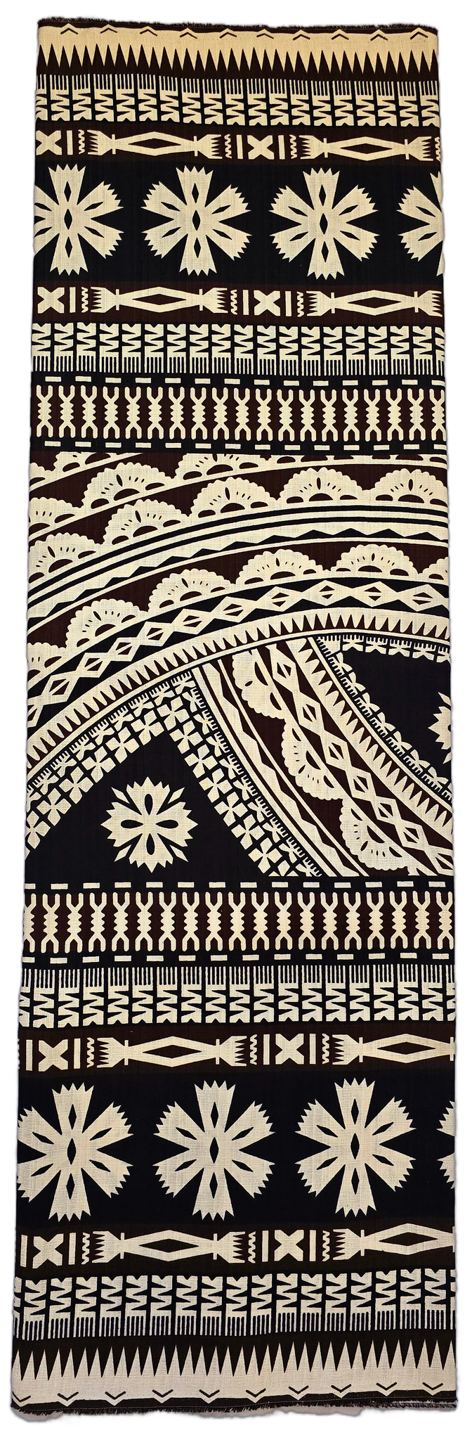 Lavalava  3 Tone Tapa Design- Cream