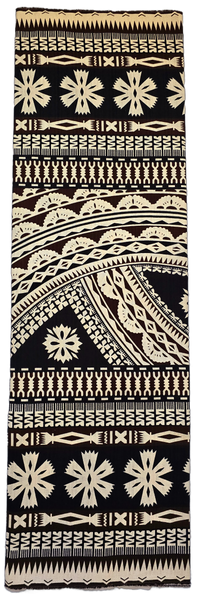 Lavalava  3 Tone Tapa Design- Cream