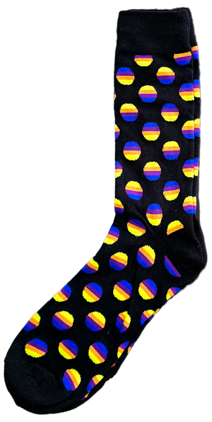 Sloth Sox- Black Polka Socks