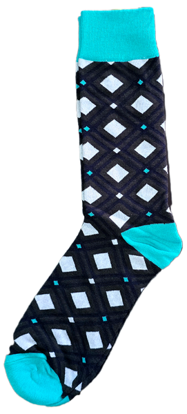 Sloth Sox- White Diamond Socks