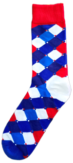 Sloth Sox- Blue 3 Tone Socks