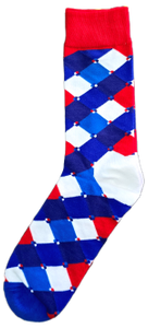 Sloth Sox- Blue 3 Tone Socks