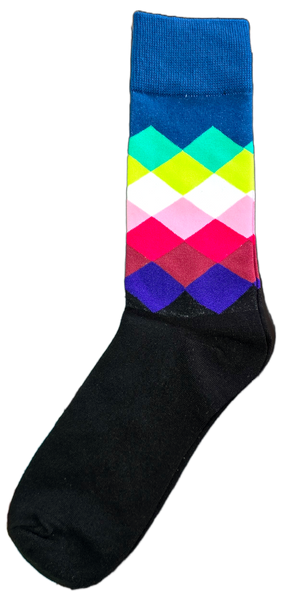 Sloth Sox- Blue Black Diamond Socks