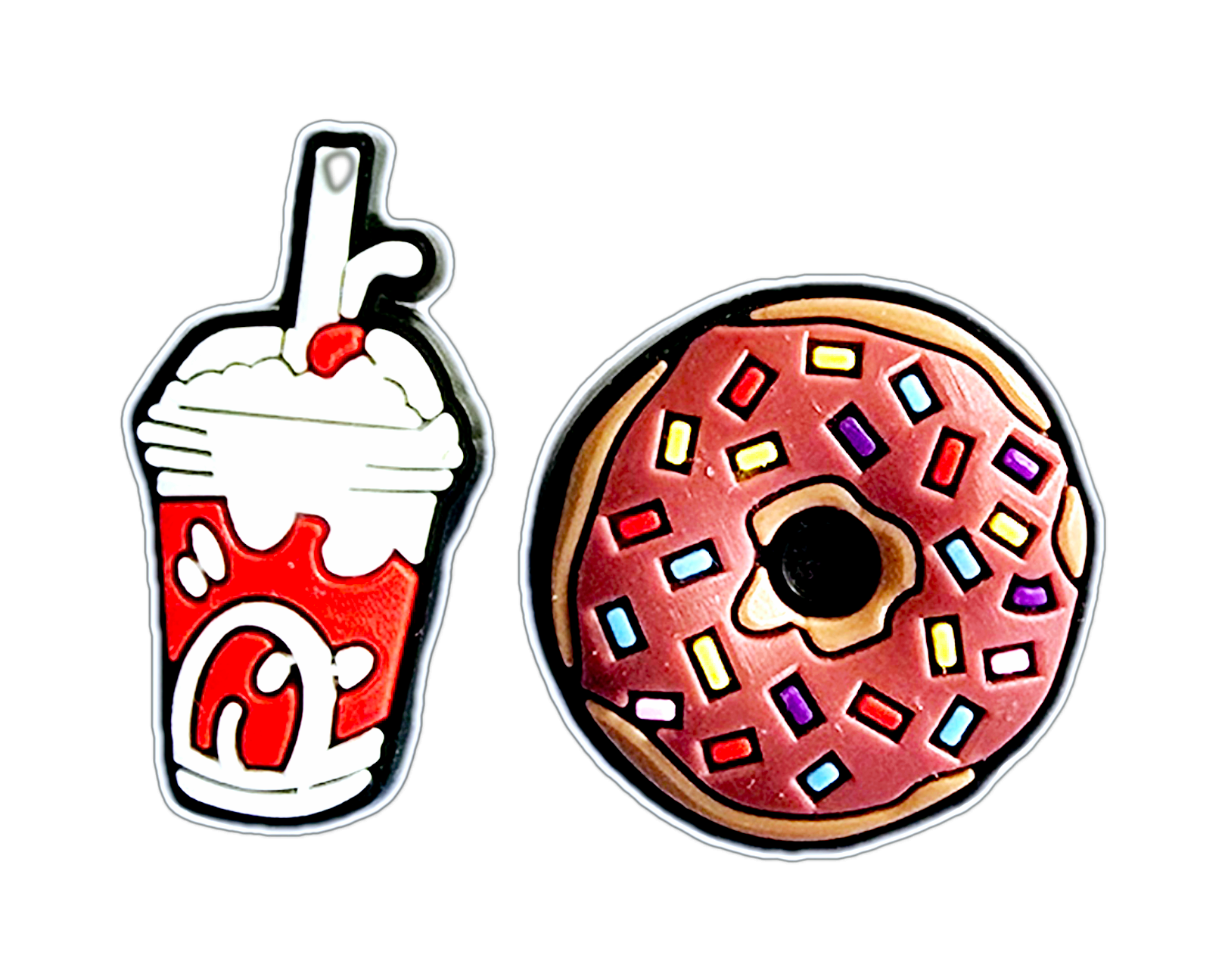 Shake and Donut Jibbitz Charms Set