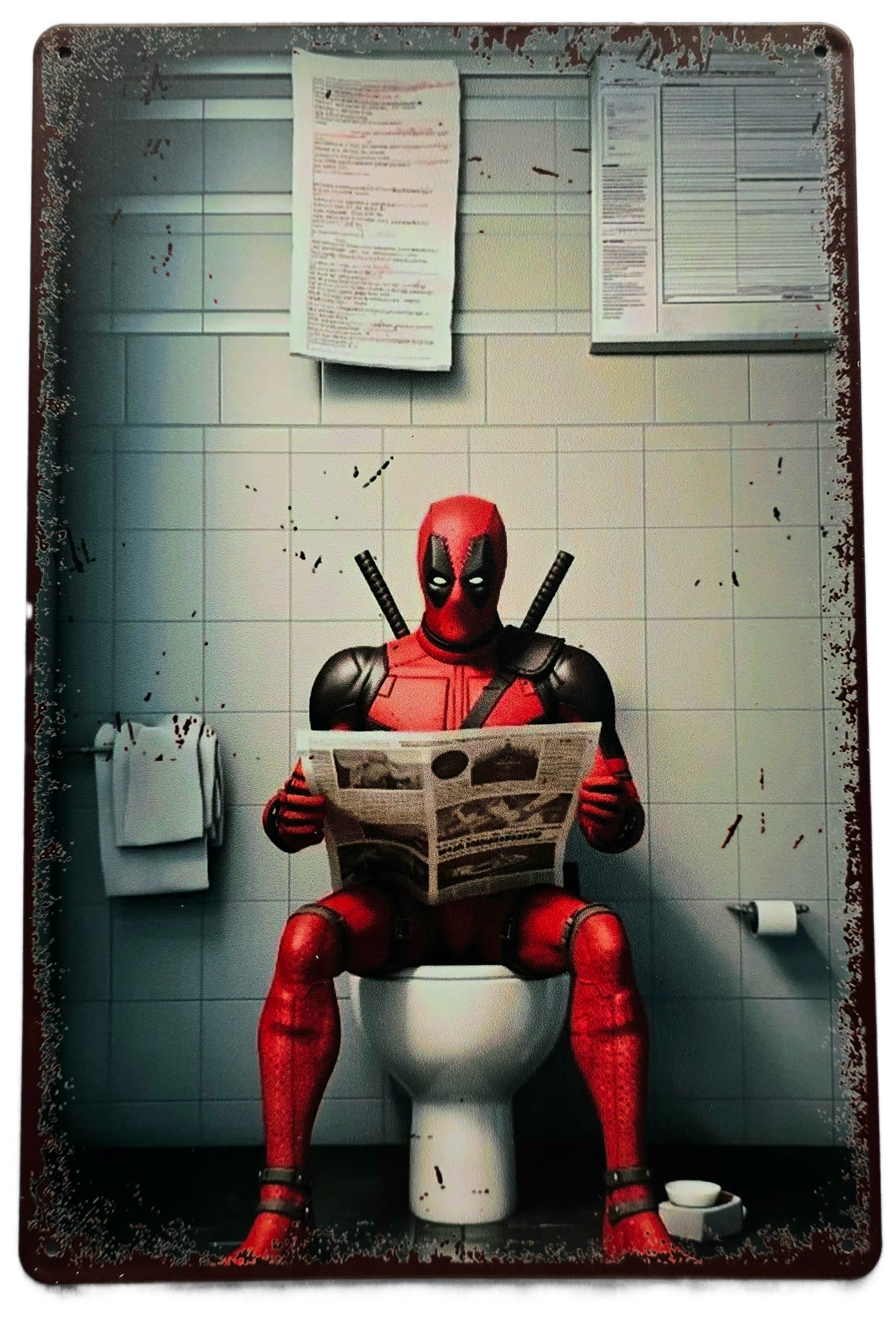 Retro Metal Sign- Deadpool