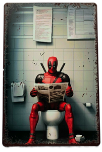 Retro Metal Sign- Deadpool