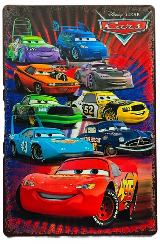 Retro Metal Sign- Disney Cars