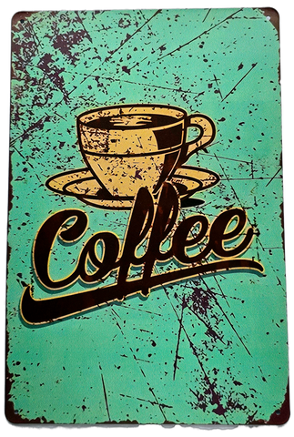 Retro Metal Sign- Coffee