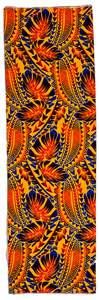 Two Tone Yellow Red Tapa Leaves Lavalava