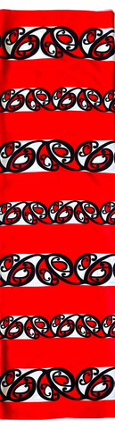 NZ Maori Design Red Lavalava