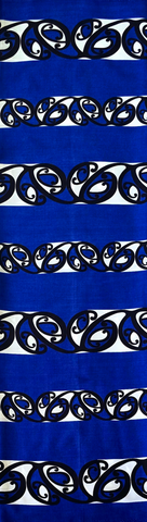 NZ Maori Design Blue Lavalava