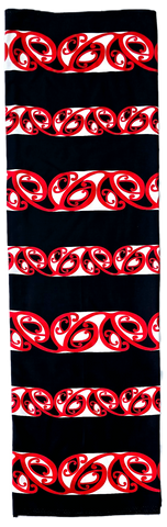 NZ Maori Design Black Lavalava