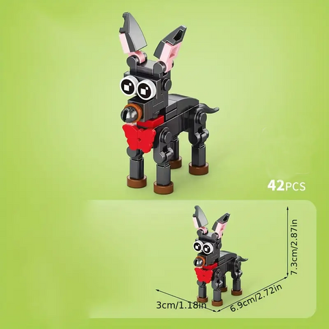 Doberman Breed Dog Building Block Set