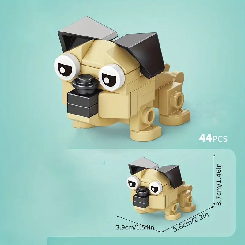 Pug Dog Building Block Set