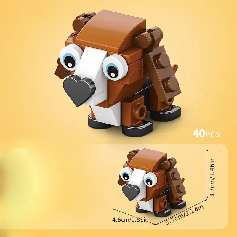 Beagle Breed Dog Building Blocks Set