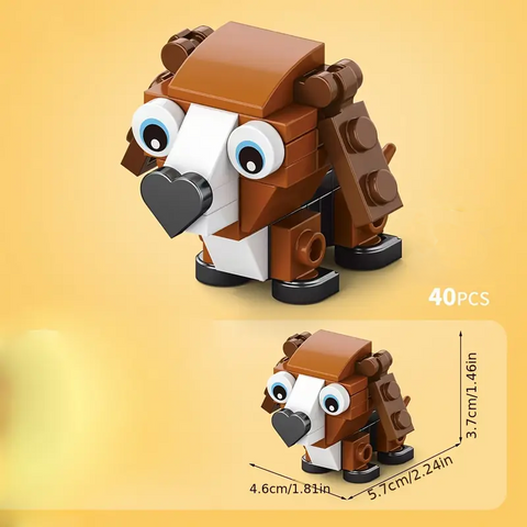 Beagle Breed Dog Building Blocks Set