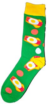 Sloth Sox- Bacon and Eggs Socks