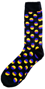 Sloth Sox- Black Polka Socks