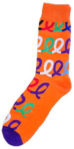 Sloth Sox- Funky Orange Socks