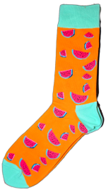 Sloth Sox-Orange Watermelon Socks