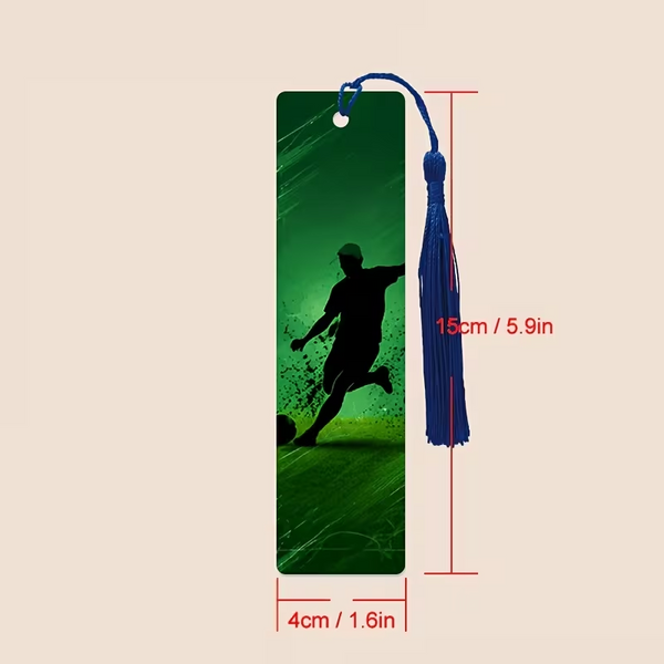Football Striker Faux Leather Bookmark