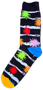 Sloth Sox-Paint Ball Spatter Socks