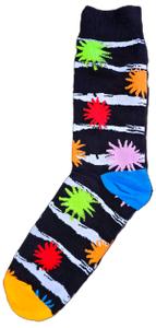 Sloth Sox-Paint Ball Spatter Socks