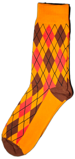 Sloth Sox- Orange Diamond Socks