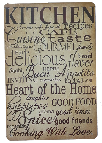 Retro Metal Sign- Kitchen