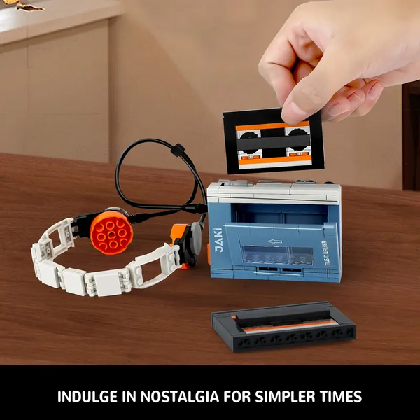 Portable Cassette Player Building Blocks Set
