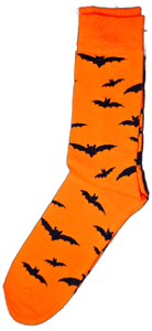 Sloth Sox- Bats Orange Socks