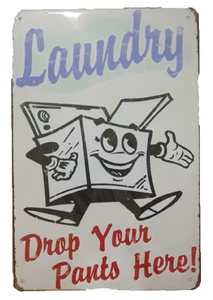 Retro Metal Sign- Laundry