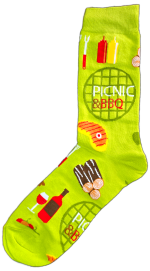 Sloth Sox-BBQ Green Socks