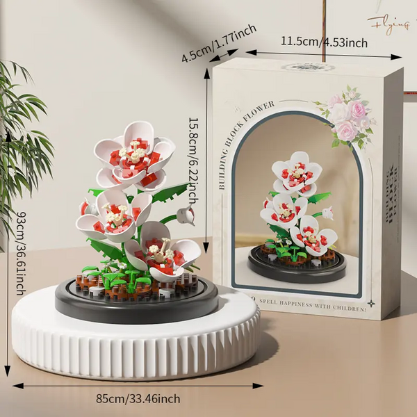 Hibiscus Flowers Building Blocks Set