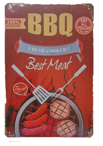 Retro Metal Sign- BBQ