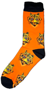 Sloth Sox- Orange Tiger Socks