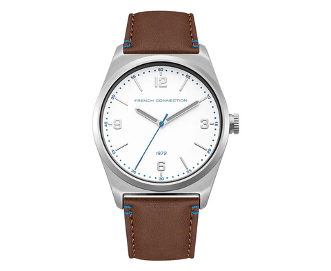 French Connection Men's 40mm Synthetic Leather Watch